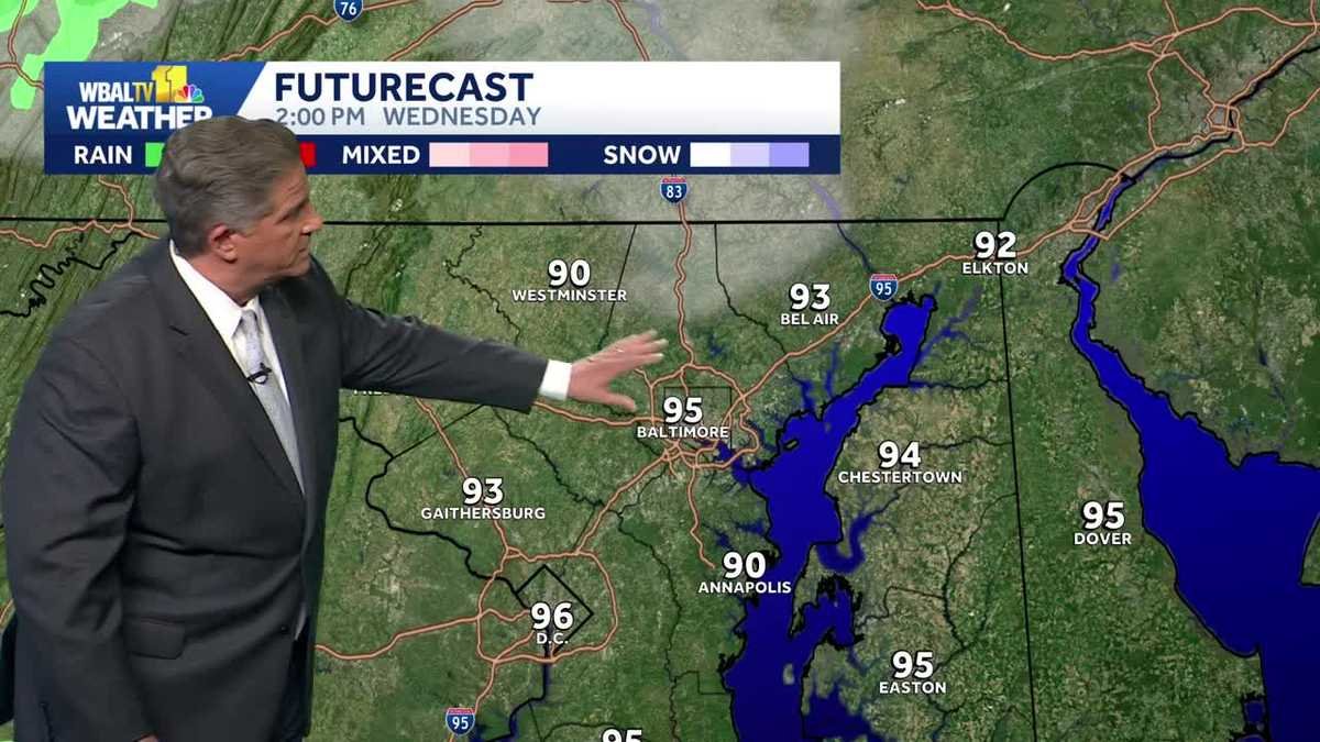 Scattered storms Wednesday into Thursday