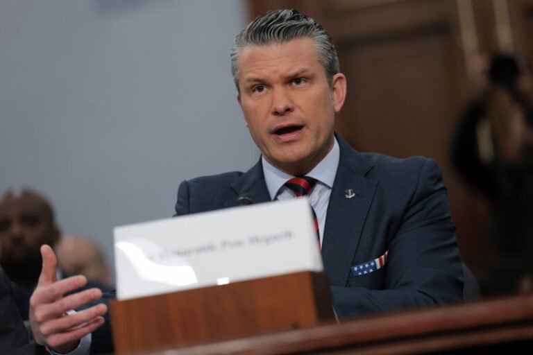 Defense Secretary Pete Hegseth testifies during a House Committee on Appropriations, Subcommittee on Defense hearing on May 12. Hegseth was announced as the West Point commencement speaker on Friday.