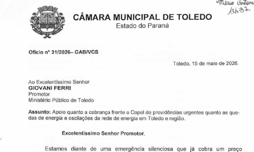 Sem solução da Copel, Chumbinho aciona o Ministério Público para cobrar providências sobre as constantes quedas de energia. – Gazeta de Toledo