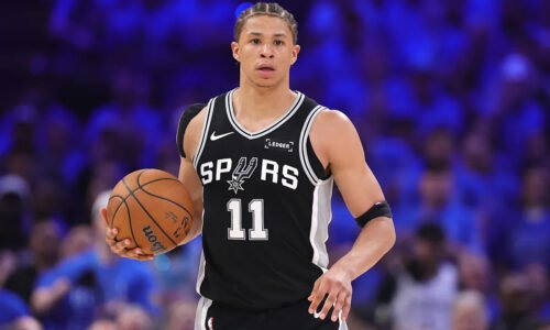 Spurs' Julian Champagnie on Carter Bryant's viral mid-game restroom break: 'We should stop recording people in the bathroom'