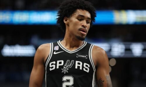 San Antonio Spurs star Dylan Harper exited Game 2 against the Oklahoma City Thunder with an apparent hamstring injury.