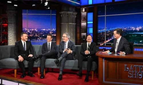 Stephen Colbert and late night hosts strike again as his show nears finale : NPR