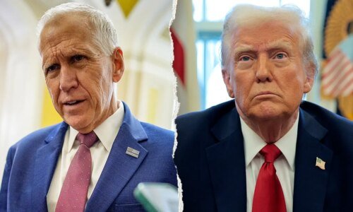 Thom Tillis threatens to sink GOP border bill over Trump ballroom funding
