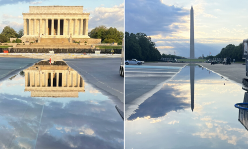 Trump shares Lincoln Memorial Reflecting Pool test photos ahead of July 4