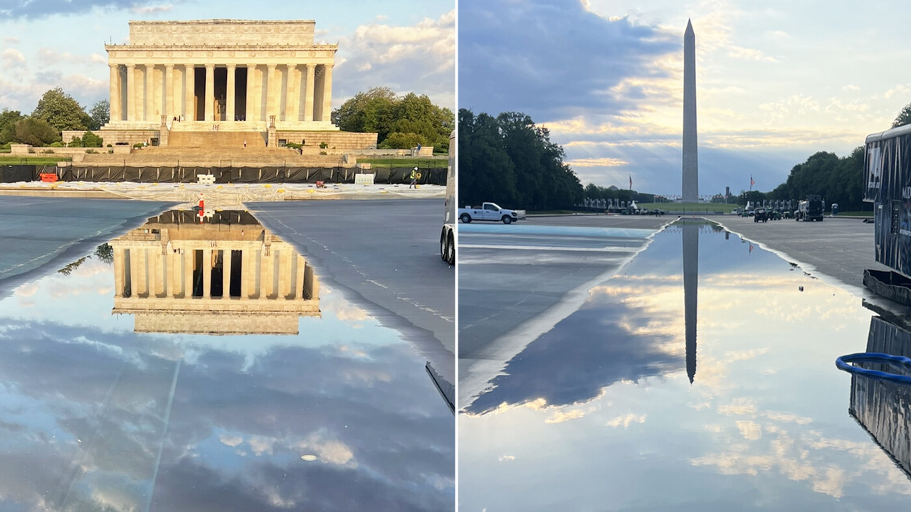 Trump shares Lincoln Memorial Reflecting Pool test photos ahead of July 4