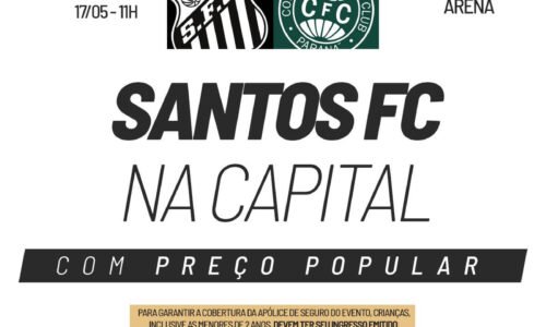Venda de ingressos para Santos FC X Coritiba, pelo Campeonato Brasileiro, na Neo Química Arena