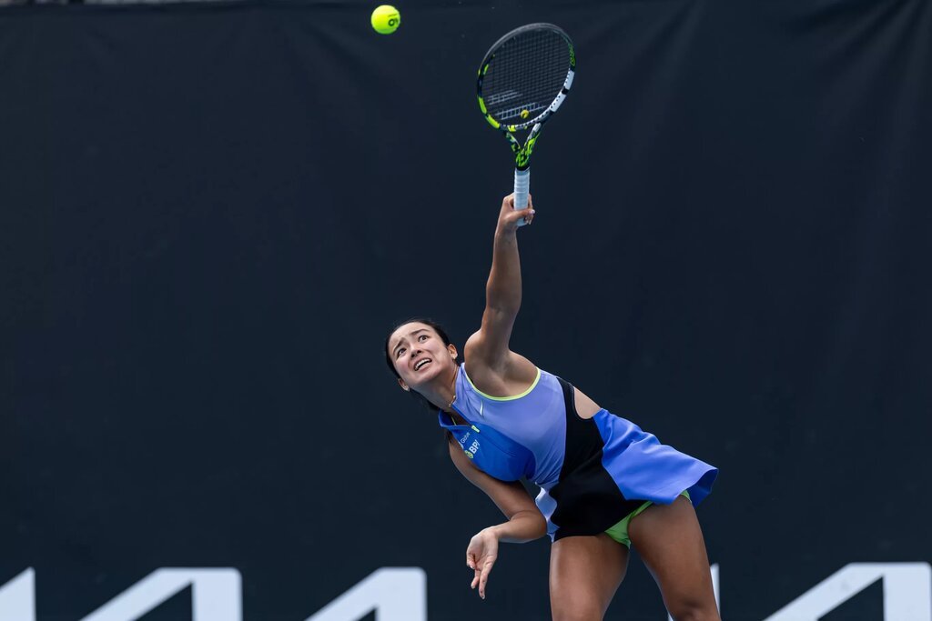 Alexandra Eala in action ahead of WTA Dubai.