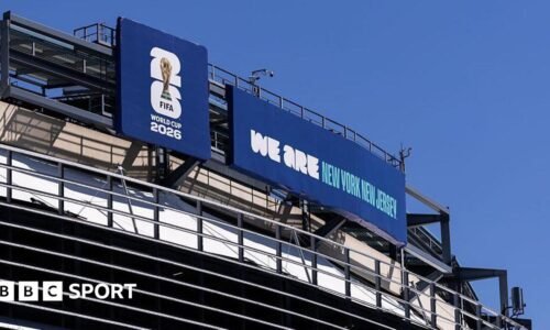 A general view of MetLife Stadium ahead of the 2026 World Cup at New York New Jersey Stadium