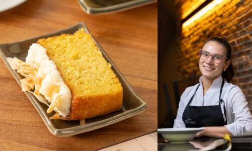 bolo de milho com cocada da chef confeiteira Anna Cury