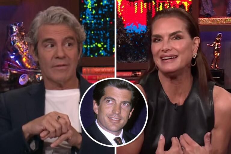 ‘WWHL’: Andy Cohen’s Eyebrows Raise As Brooke Shields Spills The Tea About Her Sex Life With JFK Jr.