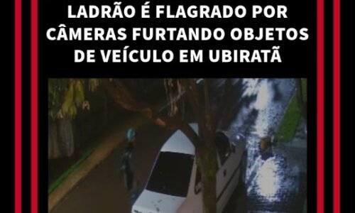 *LADRÃO É FLAGRADO POR CÂMERAS FURTANDO OBJETOS DE VEÍCULO EM UBIRATÃ*Veja a ...
