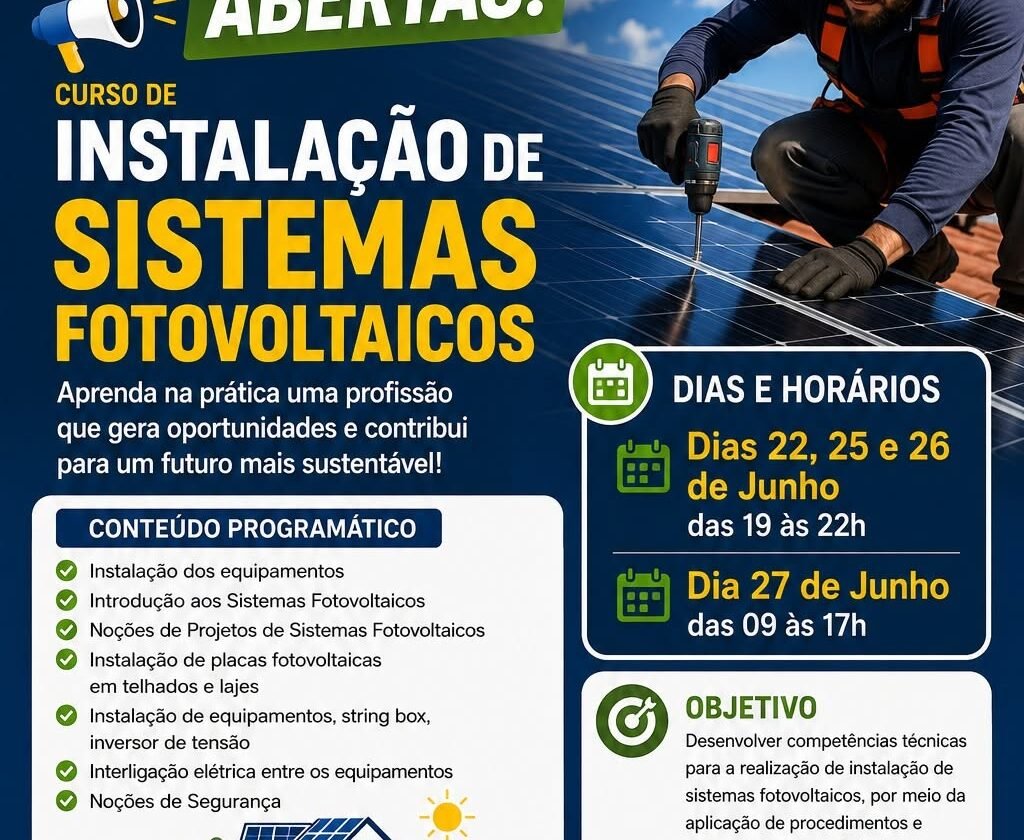 Corra e faça sua inscrição! Somente 15 vagas...