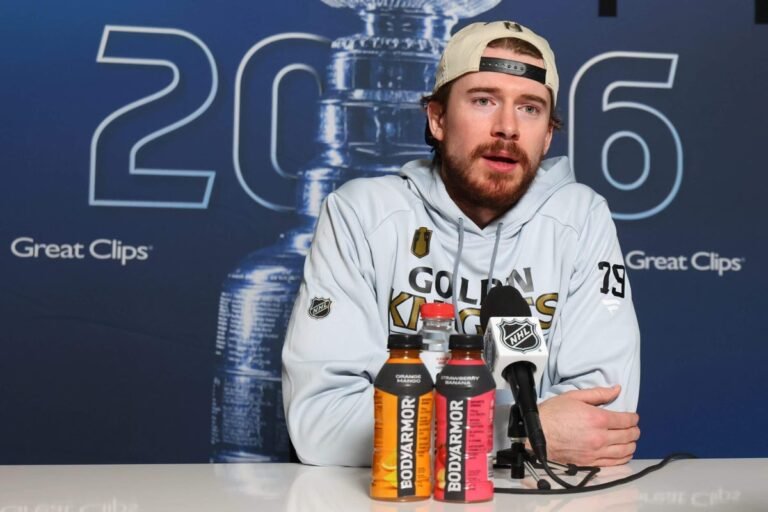Carter Hart is 4 wins from the Stanley Cup. The Golden Knights still don’t want to talk about his past
