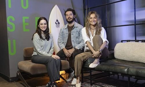 Da esq. à dir.: Giovanna Mazza, diretora de estratégia, Mailson Dutra, VP de data intelligence, e Fabiana Bruno, fundadora e CEO da Suba