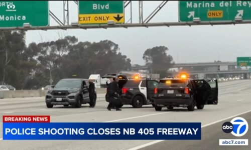 Northbound 405 Freeway in Playa Vista shut down after police chase, fatally shoot robbery suspect