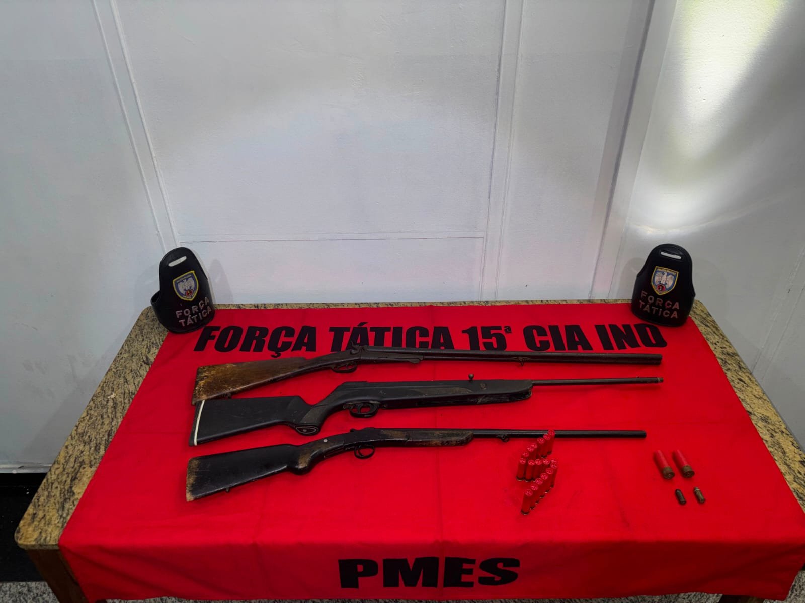 Polícia Militar apreende armas e munições em Mimoso do Sul