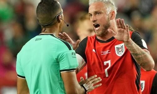 Áustria teve gol anulado na partida contra a Jordânia, na Copa do Mundo