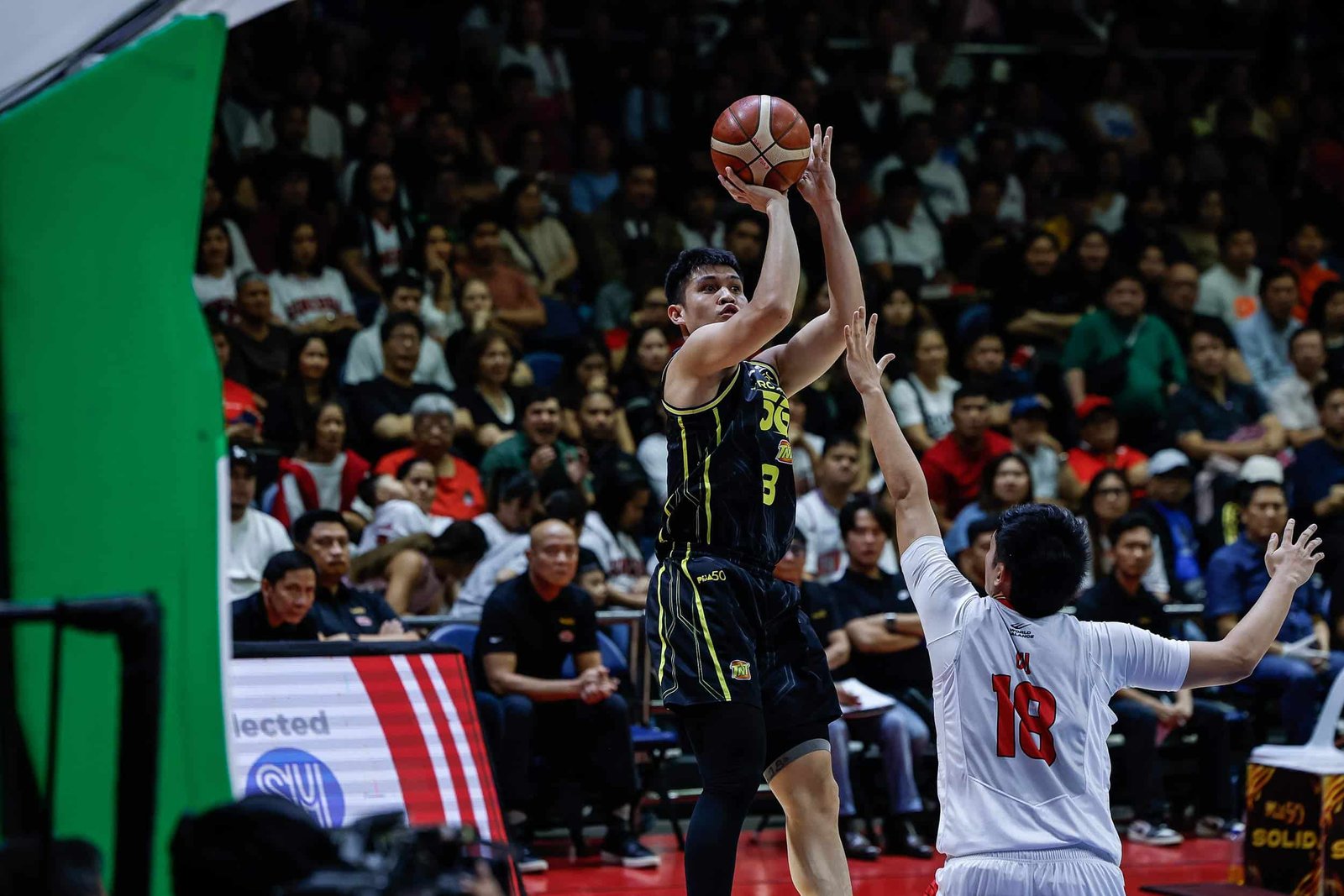 TNT Tropang 5G's Calvin Oftana during a game vs Barangay Ginebra Gin Kings in the PBA Commissioner's Cup Finals.