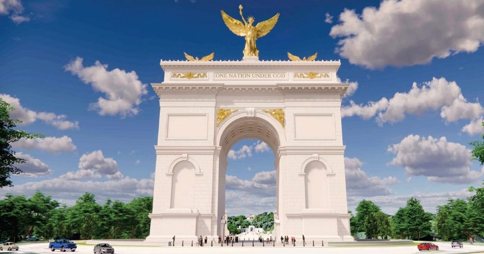 Trump's arch construction to run 20 hours a day for 2 to 3 years, documents show