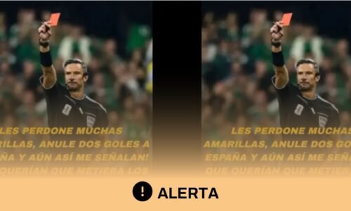 A 22 de julio de 2026 no hay rastro de que el árbitro de la final del Mundial haya dicho que le perdonó muchas amarillas a Argentina y que anuló dos goles a España