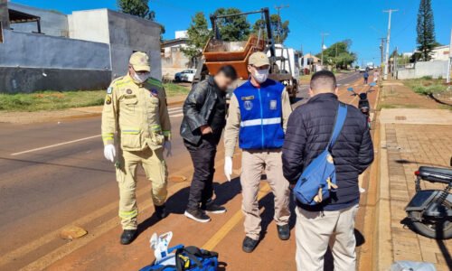 Acidente entre motocicletas elétricas mobiliza SIATE na Avenida Piquiri, em Cascavel