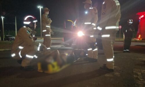 Acidente na PR-180 em Cascavel deixa jovem ferido
