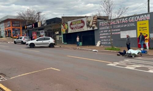 Atropelamento e violenta colisão é registrada na Avenida Papagaios