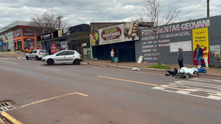 Atropelamento e violenta colisão é registrada na Avenida Papagaios