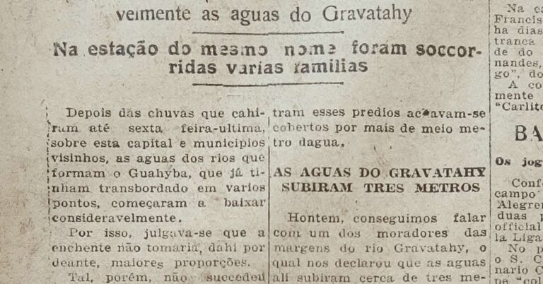 Grande cheia do rio Gravataí causa transtornos