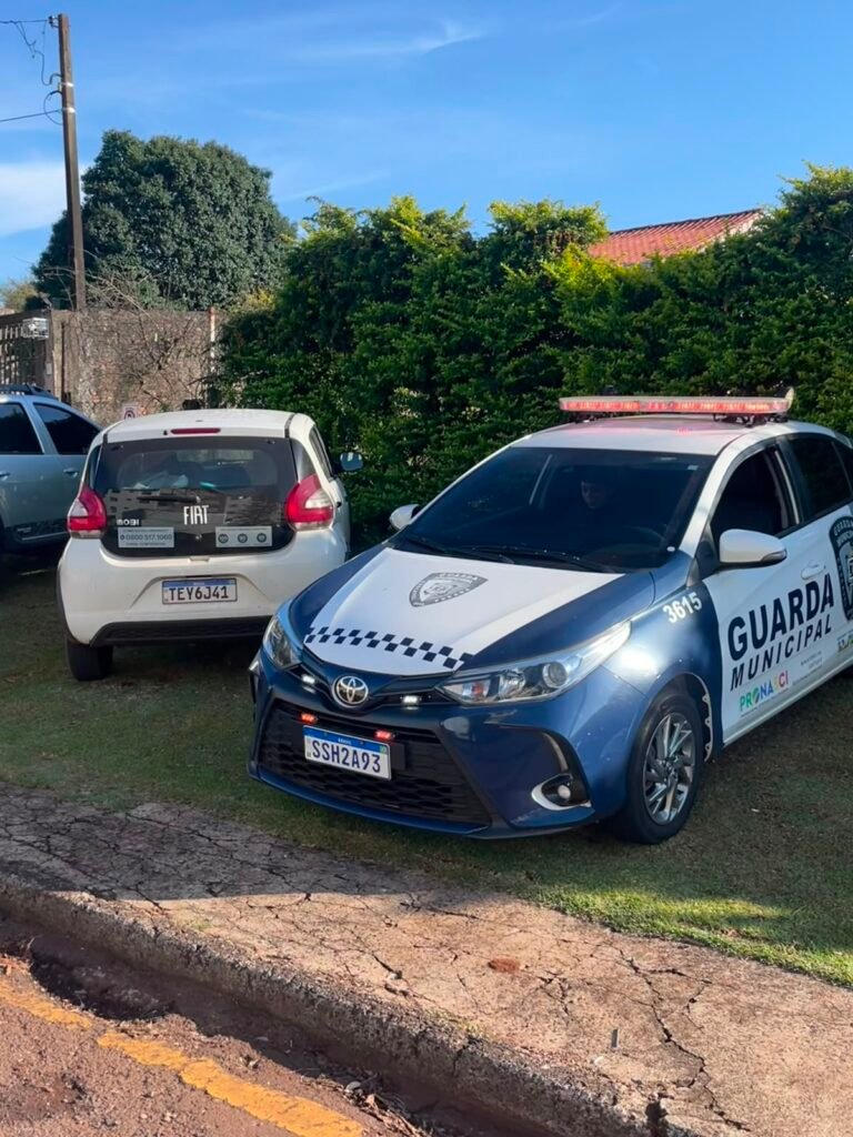 Guarda Municipal recupera Fiat Mobi furtado horas após o crime em Cascavel