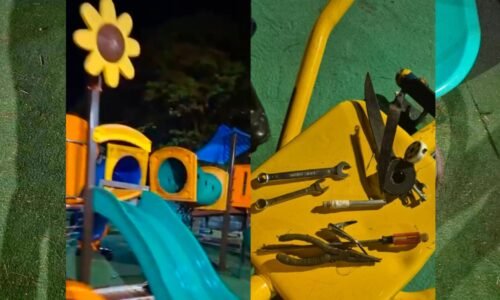 Homem é preso ao furtar peças de parquinho infantil em Cascavel