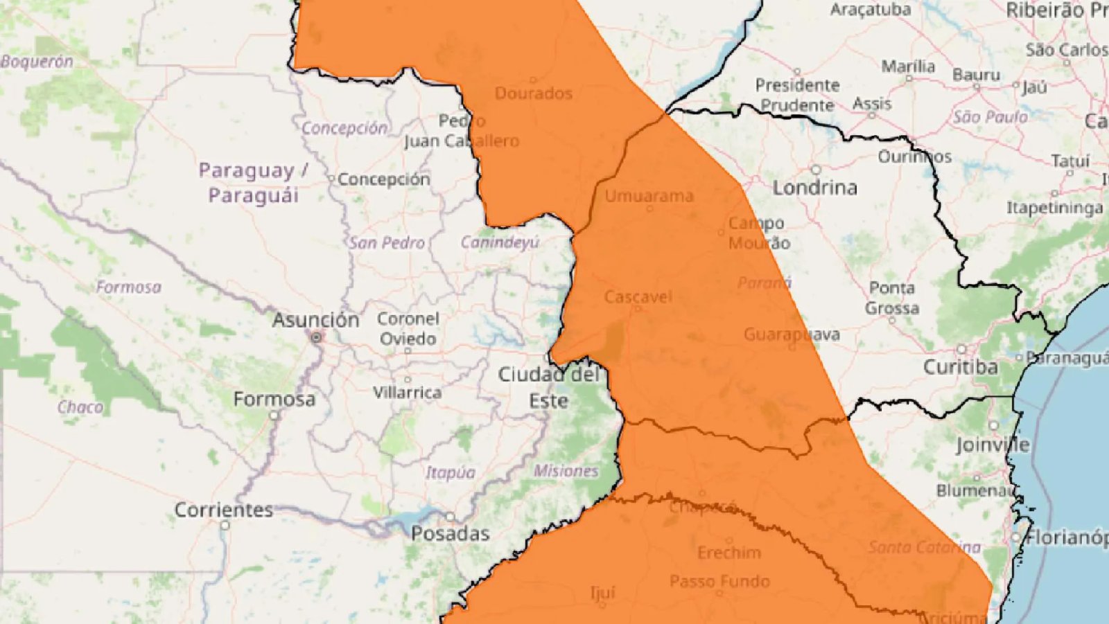 Mais de 200 cidades do Paraná entram em alerta para vendavais