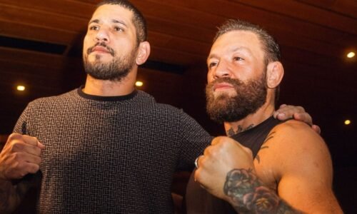 McGregor encontra Poatan e comenta polêmica no UFC: "Foi na nuca, eu vi"