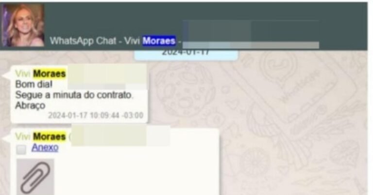 Mulher de Moraes enviou contrato de R$ 129 milhões diretamente a Vorcaro, mostram diálogos