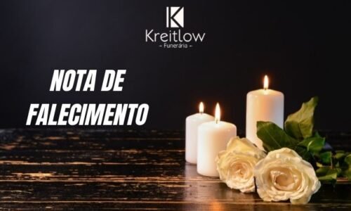 Nota de Falecimento – Ana Cristina Erbs, informa Kreitlow Funerária