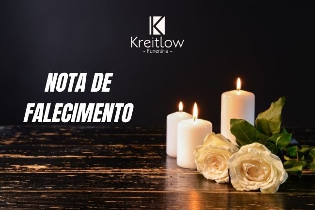 Nota de Falecimento – Ana Cristina Erbs, informa Kreitlow Funerária