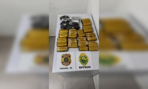 PM e Polícia Federal apreendem mais de 1,1 tonelada de drogas e prendem quatro no Oeste do Paraná