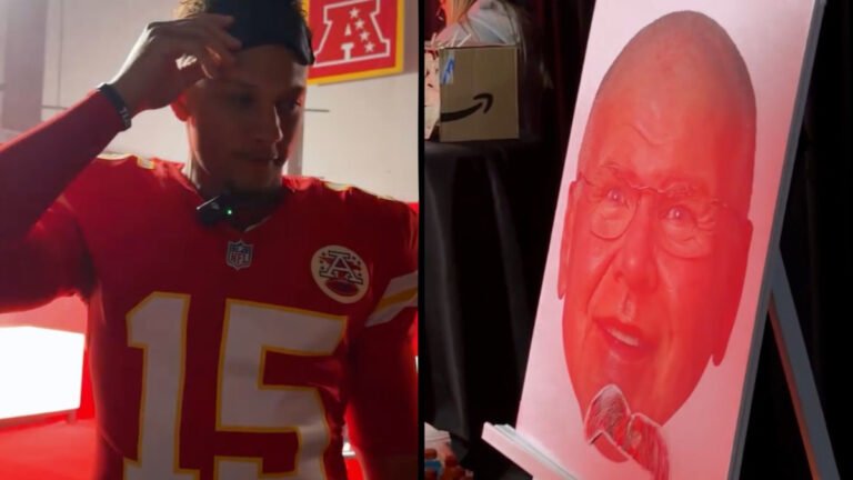 Patrick Mahomes’ offseason challenge goes wrong as Andy Reid’s cardboard cutout pays the price
