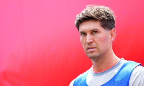 TAMPA, FLORIDA - JUNE 06: John Stones of England looks on prior to the international friendly match between England and New Zealand at Raymond James Stadium on June 06, 2026 in Tampa, Florida. (Photo by Rich Storry/Getty Images) (Juventus links)