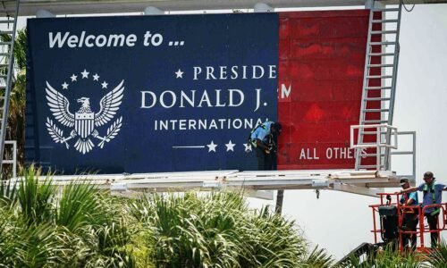 United Airlines to offer free flight changes to avoid Trump-named airport