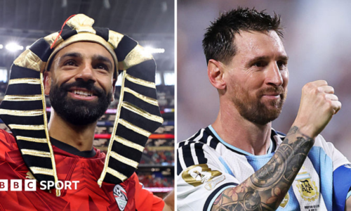 Egypt's Mohamed Salah and Argentina's Lionel Messi