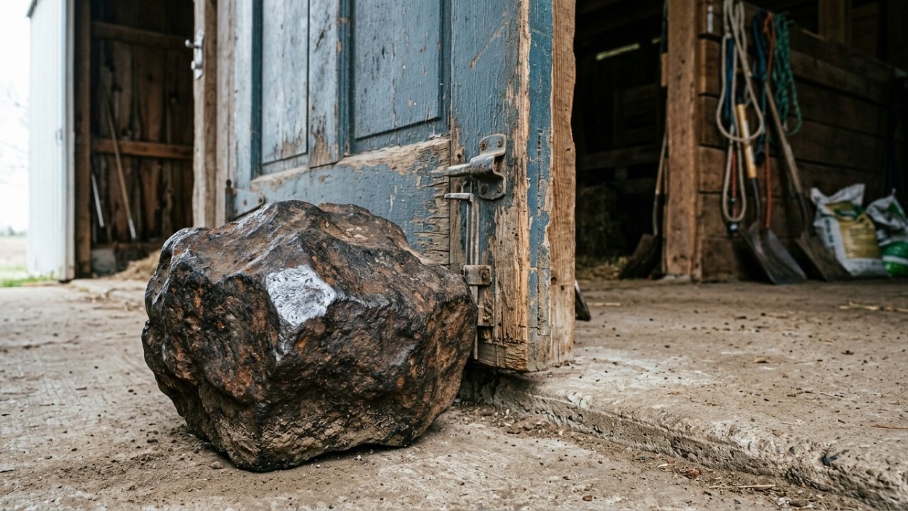 Durante décadas, um agricultor usou uma pedra como peso no portão até descobrir que era um meteorito raríssimo avaliado em US$ 100 mil