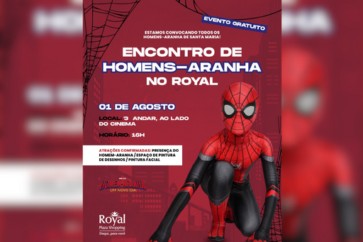 Encontro de Homens-Aranha reunirá fãs com atrações gratuitas neste sábado em Santa Maria