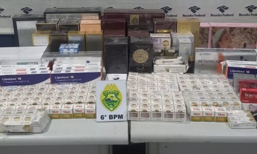 Fiscalização em ônibus na rodoviária de Cascavel termina com apreensão de centenas de medicamentos
