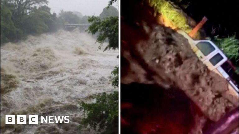 Flood sweeps vehicle away in Hawaii after Hurricane Lala