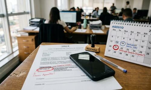 Funcionário pede demissão, devolve celular corporativo e empresa retém R$ 4.300 da rescisão alegando riscos encontrados na tela dias depois