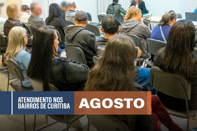 MPPR divulga datas de atendimentos nos bairros de Curitiba em agosto