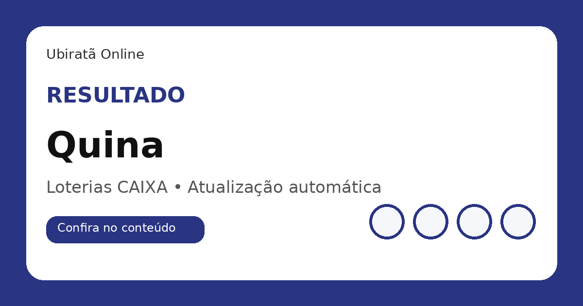 Resultado da Quina concurso 7089
