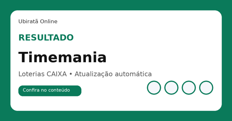 Resultado da Timemania concurso 2426