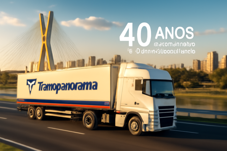 Capa horizontal representando transpanorama 40 anos conectando inovação e segurança no Brasil